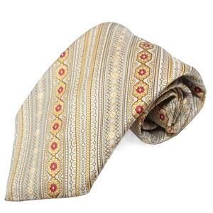 Kelly 1 Vintage Retro 60's 70's Tan Red Striped Necktie Neck Tie